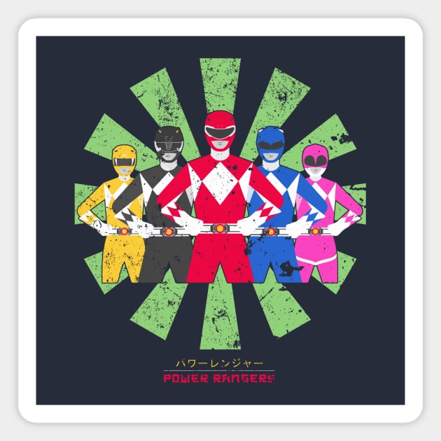 Power Rangers Retro Japanese Magnet by Nova5